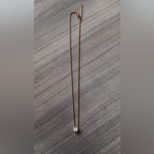 Round Rose Gold Sparkle Halo Necklace